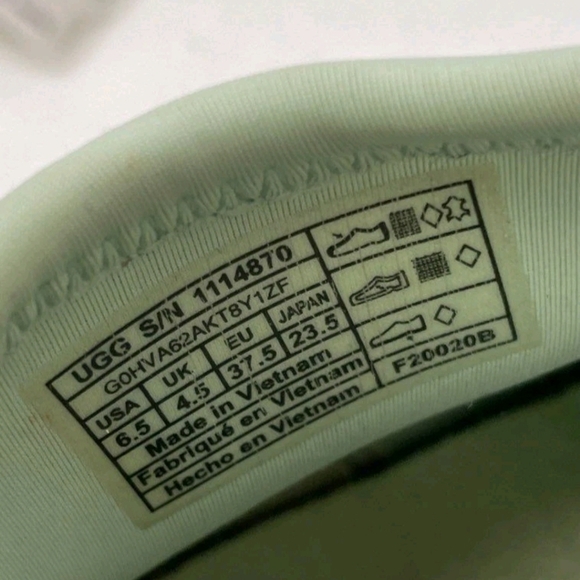 UGG Womens Mint Green Sneakers Sz 6.5 - Picture 5 of 5